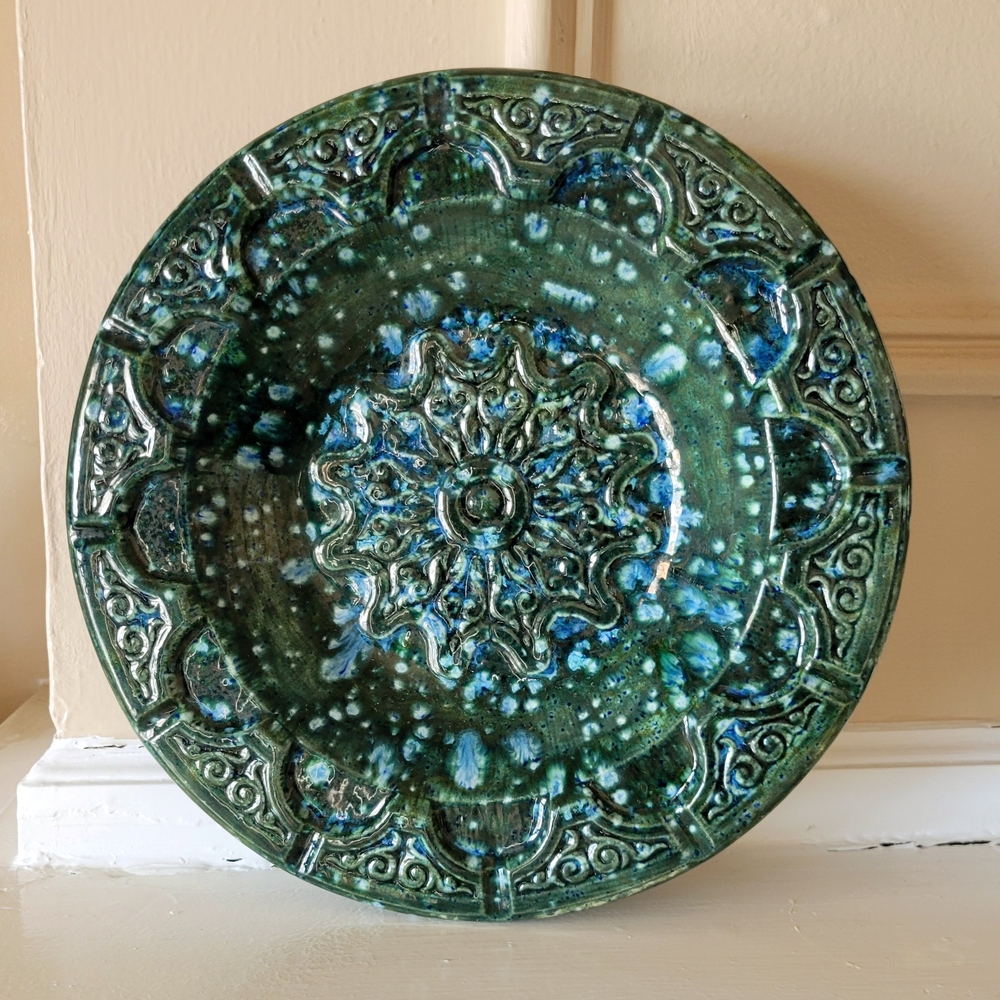 Vintage MCM Drip Glazed Ceramic Bowl Or Ashtray